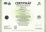 CERTIFIKÁT ČSN EN ISO 9001:2016